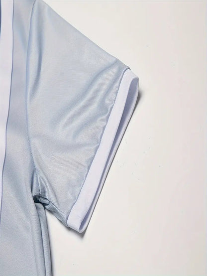 Men's Polo Shirt – Slim Fit – Short Zipper – Stretchable and Breathable Fabric