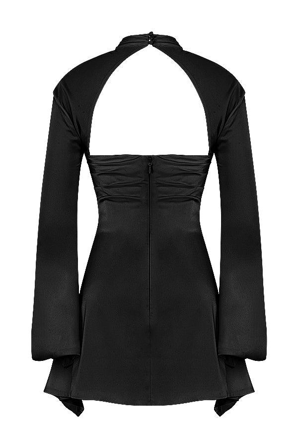 Valentina - Cocktail Dress with Trendy Cut-Out and Long Sleeves for a Bold
