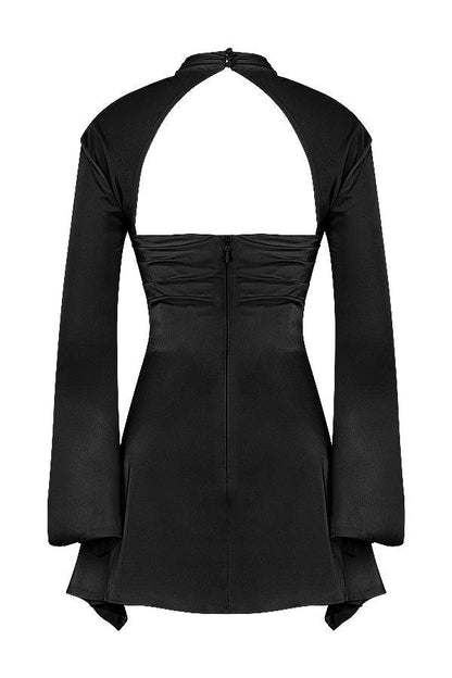Valentina - Cocktail Dress with Trendy Cut-Out and Long Sleeves for a Bold