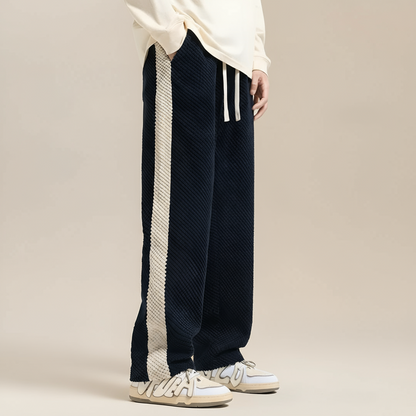Lucas Relaxed Fit Sweatpants | Drawstring Waist Side Stripe Sweatpants