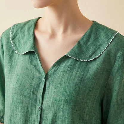 Relaxed Fit V-Neck Blouse for Women – Stylish & Comfortable Design