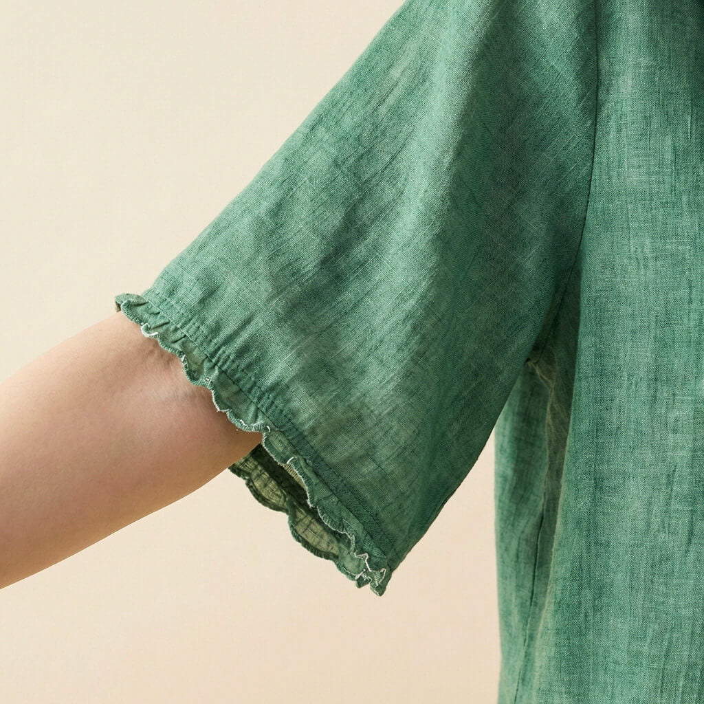 Relaxed Fit V-Neck Blouse for Women – Stylish & Comfortable Design
