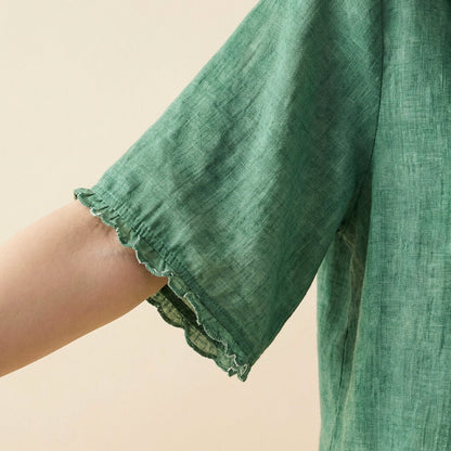 Relaxed Fit V-Neck Blouse for Women – Stylish & Comfortable Design