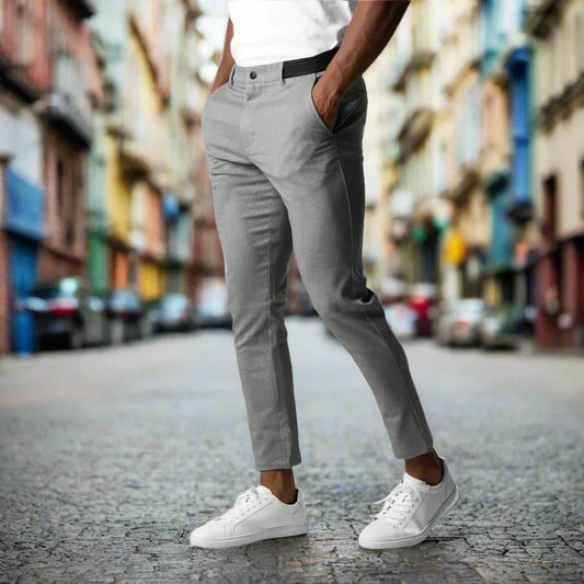 Men's Trousers - Slim Fit - Flat Front - Comfortable and Flexible Design