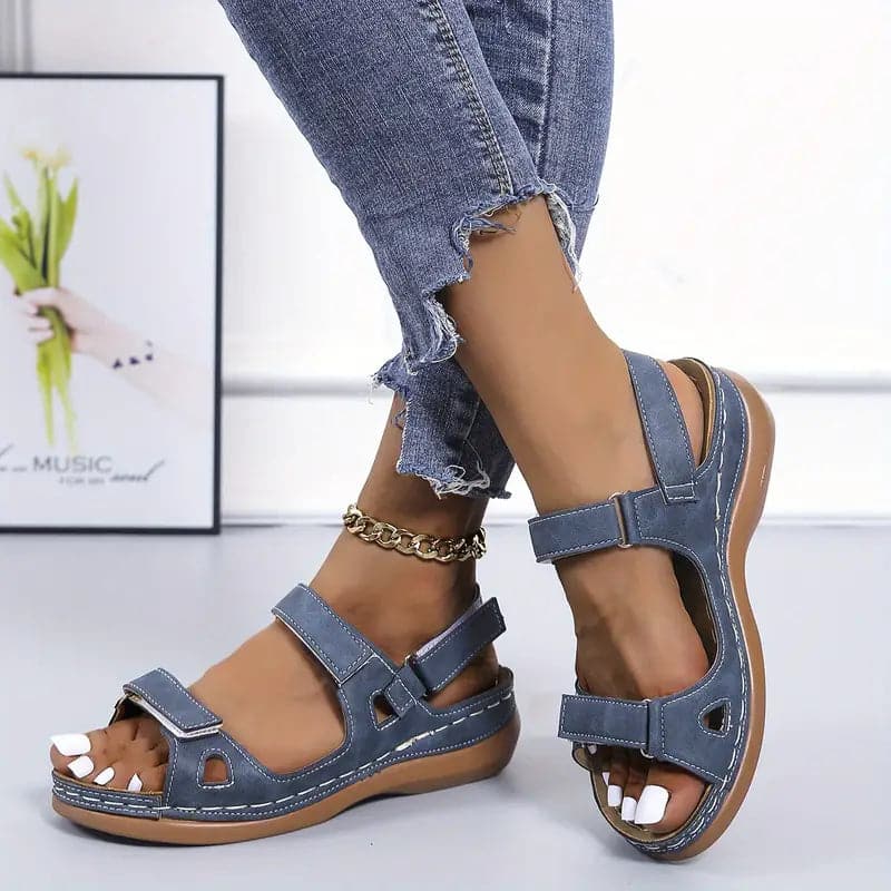 Women's Sandals - Open Toe - Adjustable Straps - Comfortable Sole - Everyday & Casual