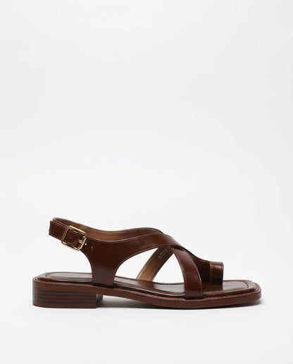 Cross Strap Block Heel Ankle Sandals for Women – Stylish & Comfortable