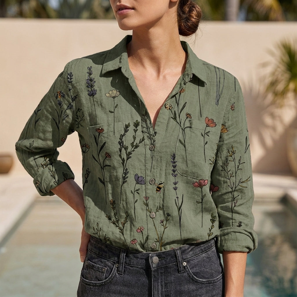 Relaxed Fit Bandana Print Blouse for Women – Stylish Casual Comfort
