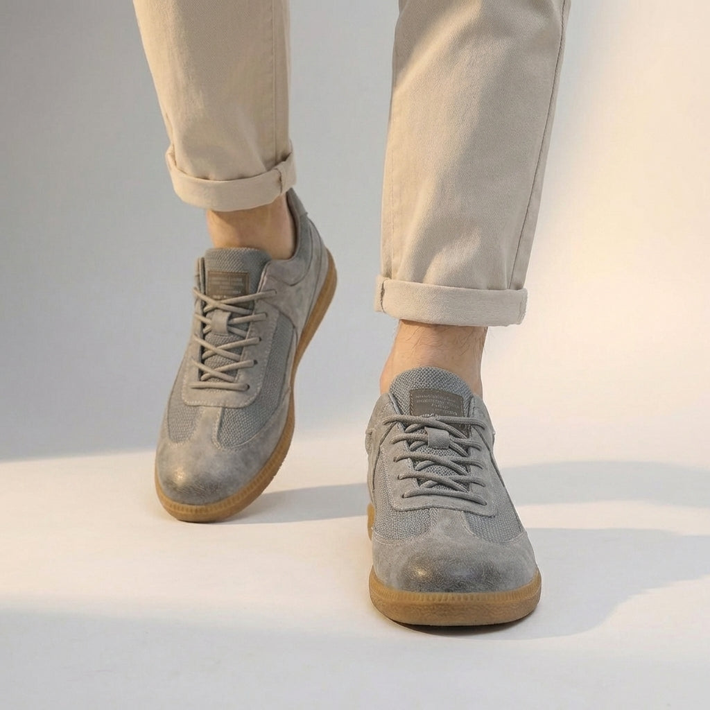 Low-Top Mesh Panel Sneakers for Men – Stylish & Comfortable