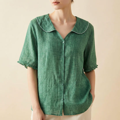Relaxed Fit V-Neck Blouse for Women – Stylish & Comfortable Design