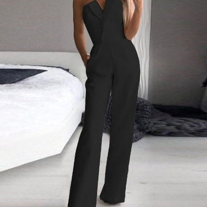 Women's Jumpsuit - Strapless - Tailored Fit - Wide Legs - Elegant & Stylish