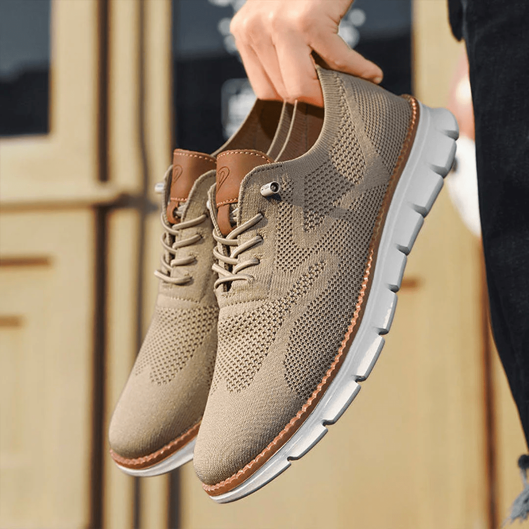 Men's Knit Sneakers – Breathable and Flexible – Shock-Absorbing Comfort Sole