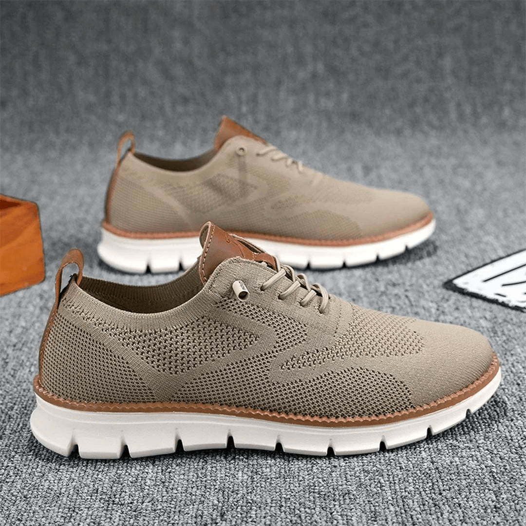 Men's Knit Sneakers – Breathable and Flexible – Shock-Absorbing Comfort Sole