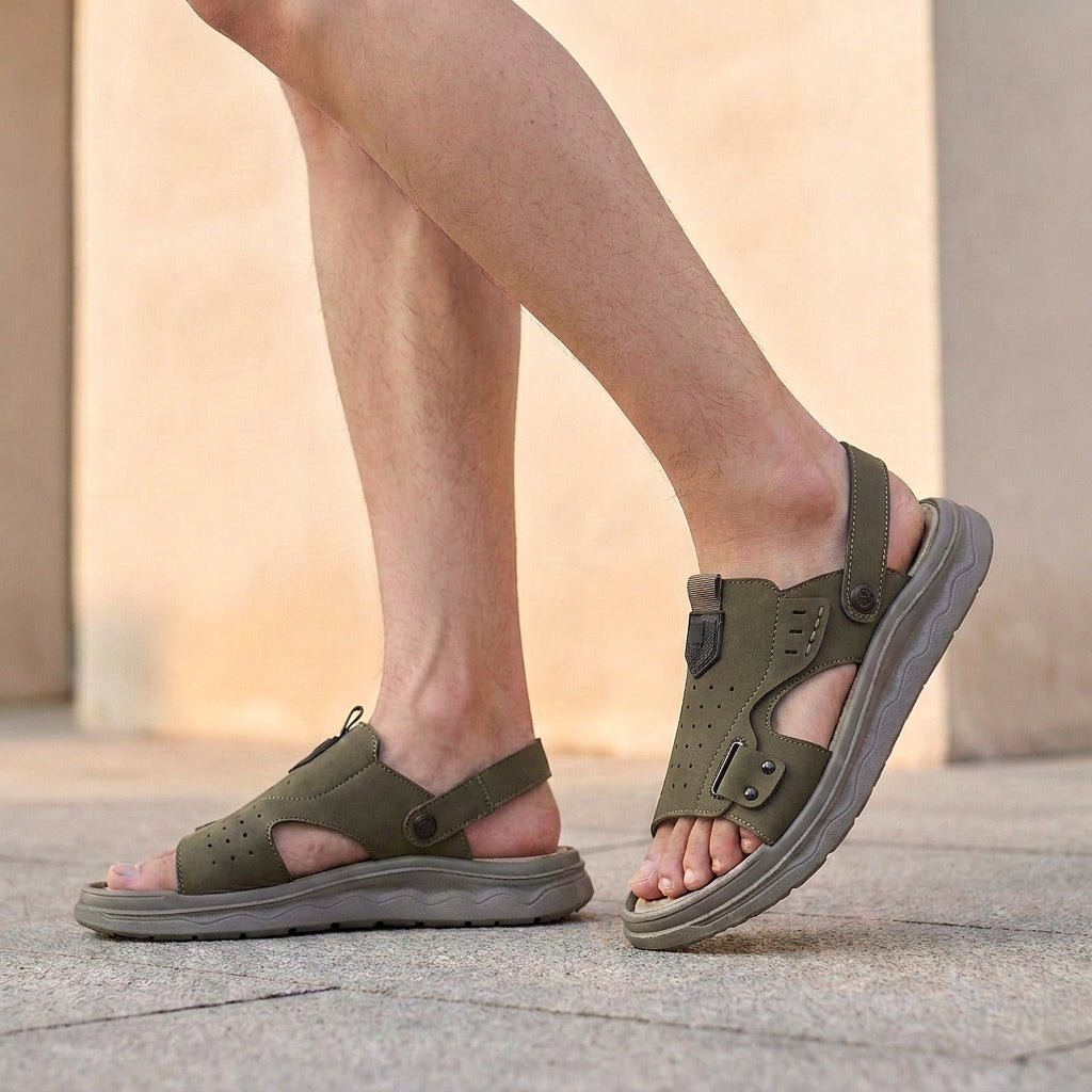 Orthopedic Perforated Sandals for Men – Adjustable Comfort & Support