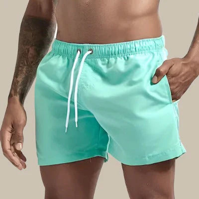 Men's Swim Shorts – Quick-Drying – Relaxed Fit – Elastic Waist with Drawstring