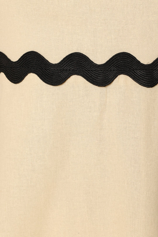 Women's Maxi Dress – Lightweight – Spaghetti Straps – Elegant Loose Fit – Zigzag Details