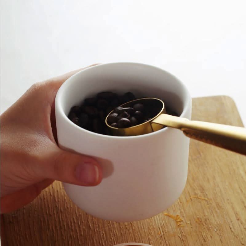 Minimalist Ceramic Bamboo Storage Canister