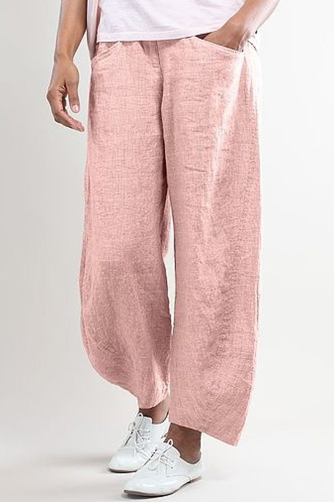 Women's Pants – Wide Fit – Full Length – Breathable Material – With Pockets