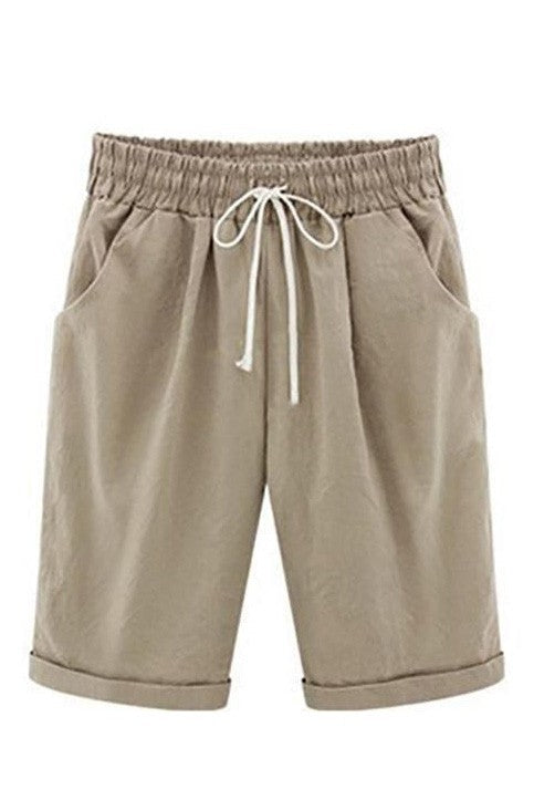 Women's Shorts – Loose Fit – Adjustable Drawstring – Breathable Finish – Side Pockets