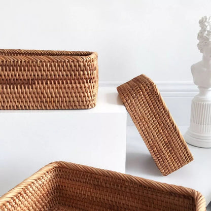 Minimalist Woven Rattan Storage Basket