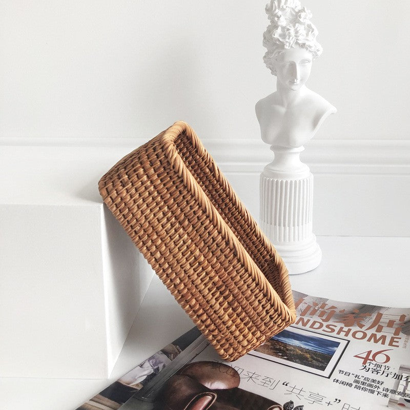 Minimalist Woven Rattan Storage Basket