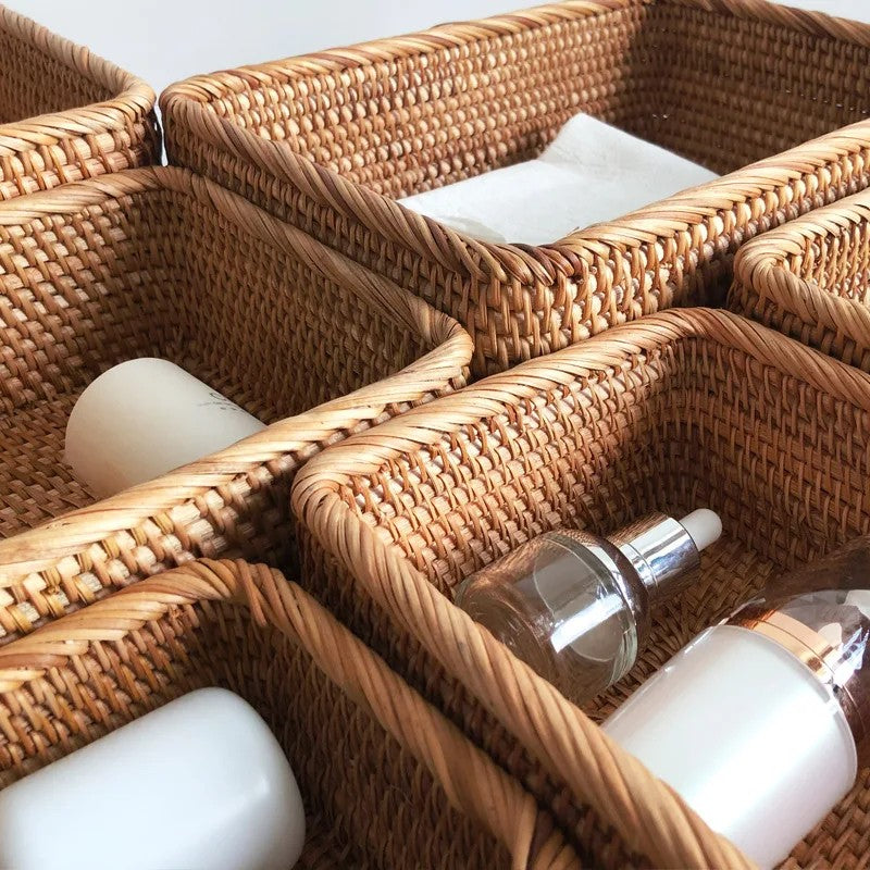 Minimalist Woven Rattan Storage Basket