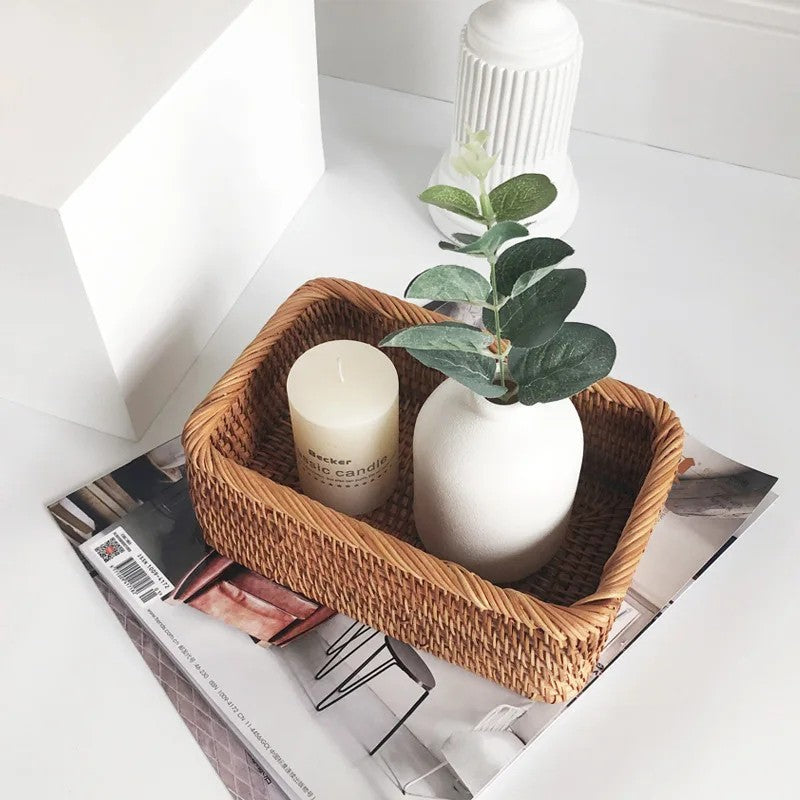 Minimalist Woven Rattan Storage Basket