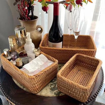 Minimalist Woven Rattan Storage Basket