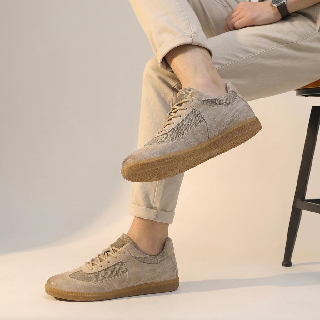 Low-Top Mesh Panel Sneakers for Men – Stylish & Comfortable