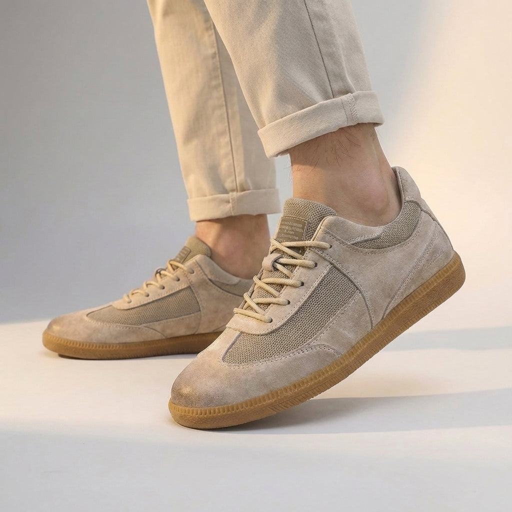 Low-Top Mesh Panel Sneakers for Men – Stylish & Comfortable