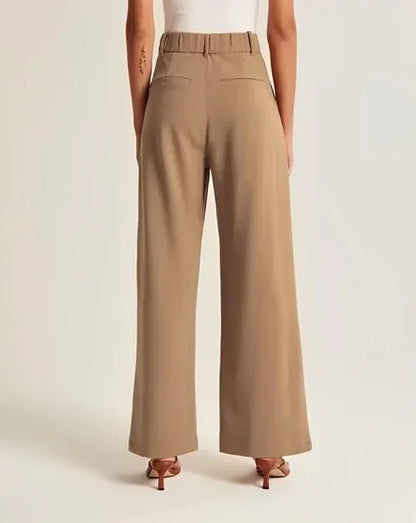 Emma Wide-Leg Trousers | High-Waist Creased Trousers