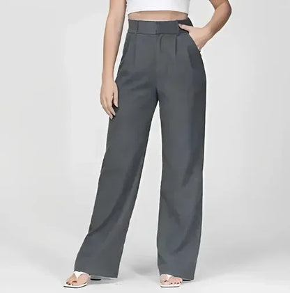 Emma Wide-Leg Trousers | High-Waist Creased Trousers