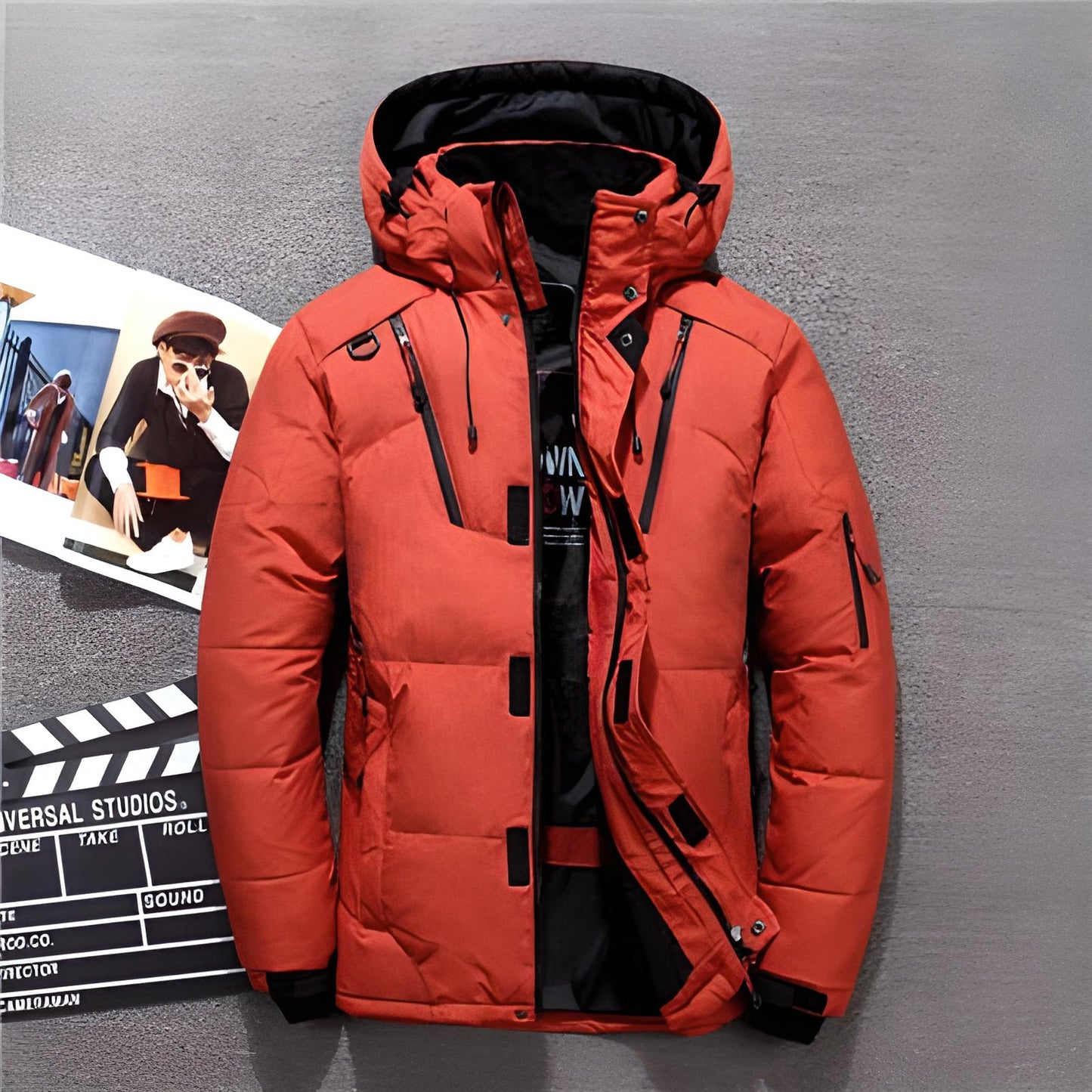 Men's Down Winter Parka - Windproof and Insulated