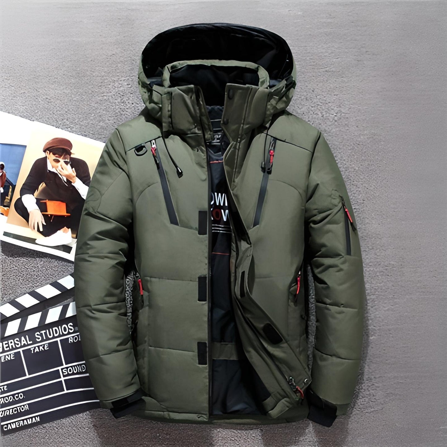 Men's Down Winter Parka - Windproof and Insulated