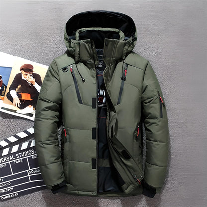 Men's Down Winter Parka - Windproof and Insulated